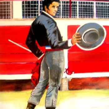 Painting titled "Sanchez  Mejia en c…" by Tablogduperrier, Original Artwork, Oil