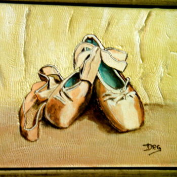 Painting titled "Chausson de danse 4" by Tablogduperrier, Original Artwork, Oil