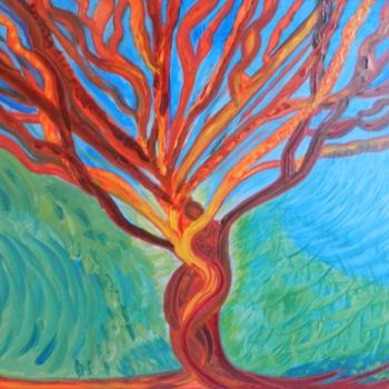 Pintura titulada "n°61 "L'arbre enlac…" por Les Lumières De Ma Vie, Obra de arte original