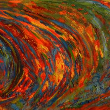 Peinture intitulée "n°70 "Les vagues de…" par Les Lumières De Ma Vie, Œuvre d'art originale, Huile