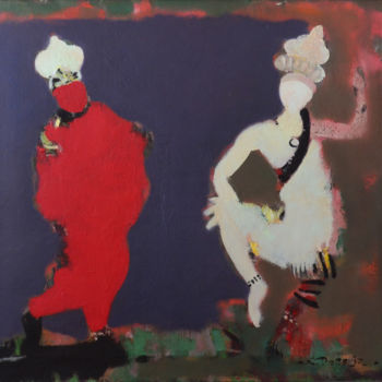 Painting titled "Dance" by Tabriz Abdullayev, Original Artwork, Oil