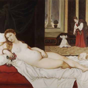 Pittura intitolato "venere-di-urbino-co…" da Licia Chiappori, Opera d'arte originale