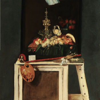 Pittura intitolato "gjisbrecht-easel.jpg" da Licia Chiappori, Opera d'arte originale, Olio
