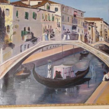 Malarstwo zatytułowany „paisaje de Venecia” autorstwa Tachi, Oryginalna praca