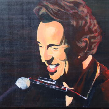 Painting titled "Bruce Springsteen" by Taco Van Rheenen, Original Artwork, Acrylic