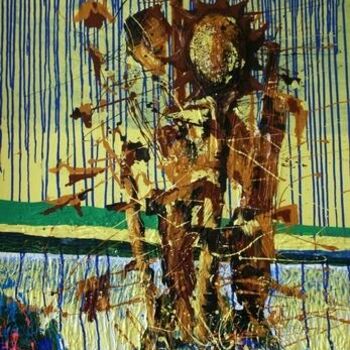 Painting titled "Sunflowers" by Tadeusz Iwańczuk, Original Artwork, Other