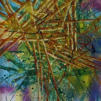 Painting titled "Marsh grass 2" by Tadeusz Iwańczuk, Original Artwork, Other