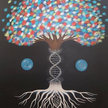 Peinture intitulée "TREE OF LIFE" par Tady Divjak, Œuvre d'art originale, Acrylique