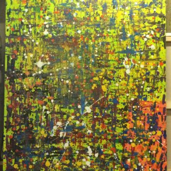 Painting titled "Acrylique 2" by Georges Tag, Original Artwork, Acrylic Mounted on Wood Stretcher frame