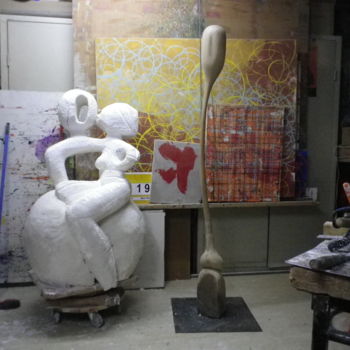 Sculptuur getiteld "atelier" door Georges Tag, Origineel Kunstwerk
