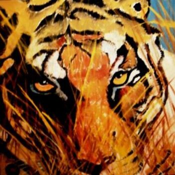 Painting titled "tigre.JPG" by Tagh, Original Artwork