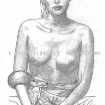 Drawing titled "AFRICAN GIRL" by Tahala, Original Artwork