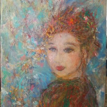 Pittura intitolato "girl" da Tahara Mio Tai Yuan Ling, Opera d'arte originale, Olio