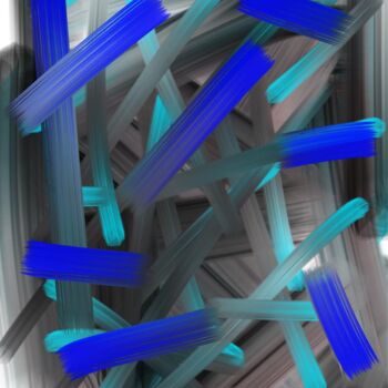 Digitale Kunst mit dem Titel "BlueMind" von Tahavlz, Original-Kunstwerk, Digitale Malerei