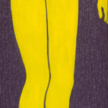 Peinture intitulée "Nu jaune" par Tahir Gavrilovic, Œuvre d'art originale, Acrylique