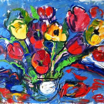 绘画 标题为“"Tulips"” 由Наталия Мишнёва, 原创艺术品, 油