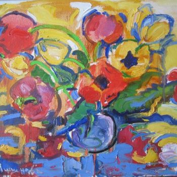 Картина под названием ""Tulips"" - Наталия Мишнёва, Подлинное произведение искусства, Масло
