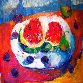 Painting titled ""Water-melons"" by Nataliia Mishniova, Original Artwork