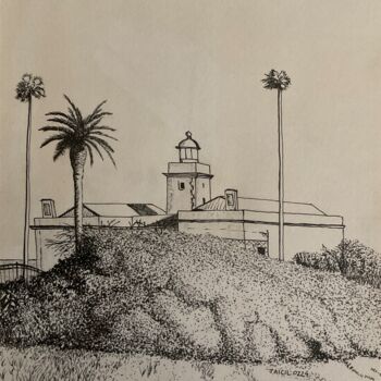 Drawing titled "Farol da Ponta da P…" by Taicil, Original Artwork, Ink