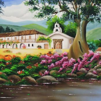 Pintura intitulada "Beautiful landscape" por Taillon Luz, Obras de arte originais, Óleo