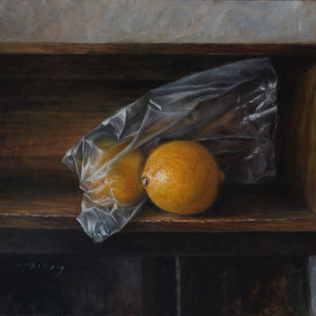 Pittura intitolato "Lemons" da Taimeng Lim, Opera d'arte originale, Olio