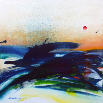 Peinture intitulée "Oceanic Tantrum.jpg" par Taimeng Lim, Œuvre d'art originale, Acrylique