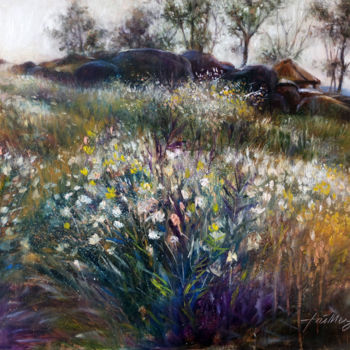 Painting titled "Spring's Bloom" by Taimeng Lim, Original Artwork, Oil