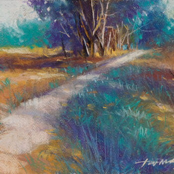 Painting titled "A Quiet Lane" by Taimeng Lim, Original Artwork, Pastel