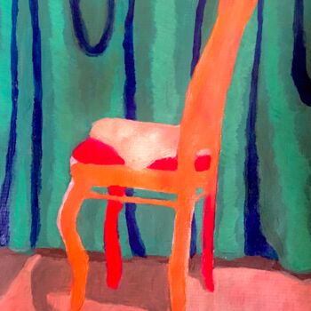Peinture intitulée "სკამი" par Tair Tabiyev, Œuvre d'art originale, Acrylique