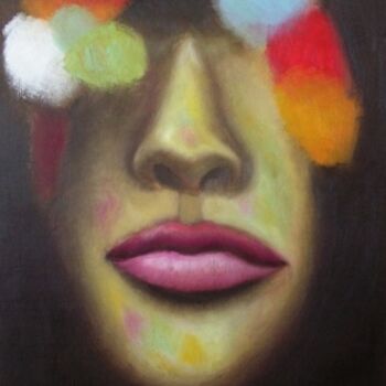 Painting titled "mel_face_low_res.JPG" by Takatomo Homma, Original Artwork, Oil