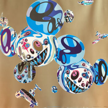 "Reversal DNA" başlıklı Baskıresim Takashi Murakami tarafından, Orijinal sanat, Litografi Karton üzerine monte edilmiş