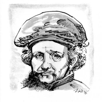 Zeichnungen mit dem Titel "takox0008-Rembrandt" von Tako X, Original-Kunstwerk, Andere