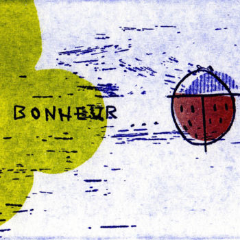 Schilderij getiteld "bonheur" door Takumax, Origineel Kunstwerk