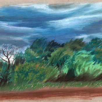 Картина под названием "Ложок неред грозой" - Акша Таквааш, Подлинное произведение искусства