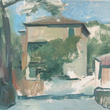 Pittura intitolato "Villa, at civita ca…" da Tal Porat, Opera d'arte originale, Olio