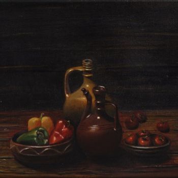 Painting titled "Pottery" by Gordana Milanovic, Original Artwork, Oil