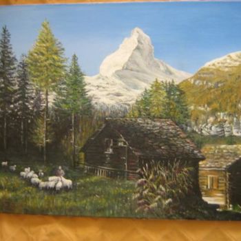 Painting titled "Landscape" by Gordana Milanovic, Original Artwork, Other