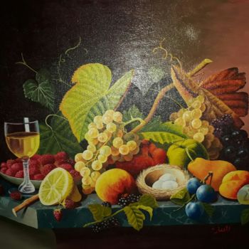 Painting titled "nature morte" by Roberto, Original Artwork, Acrylic