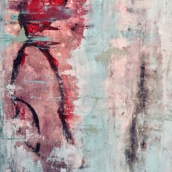 Картина под названием "the red balloon" - Talita Maris, Подлинное произведение искусства, Акрил Установлен на Деревянная пан…