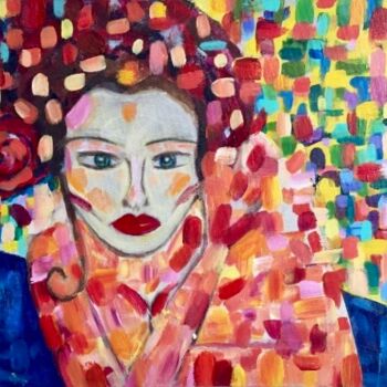 Painting titled "she knows" by Talita Maris, Original Artwork, Acrylic