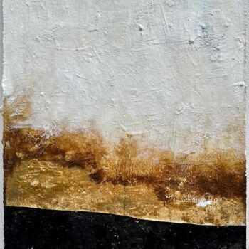 Painting titled "Golden Hour N 6" by Talita Maris, Original Artwork, Acrylic Mounted on Wood Stretcher frame
