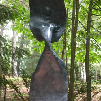 Sculpture titled "Femme Papillon" by Philippe Tallis, Original Artwork, Bronze