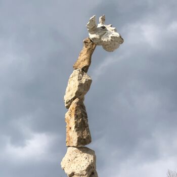 Sculptuur getiteld "Bouquet de Girafffes" door Philippe Tallis, Origineel Kunstwerk, Steen