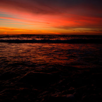 Photographie intitulée "Red Seascape" par Tal Paz-Fridman, Œuvre d'art originale, Photographie numérique