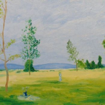 Pintura intitulada "Monet fields" por Tal Rogers Jr, Obras de arte originais, Óleo
