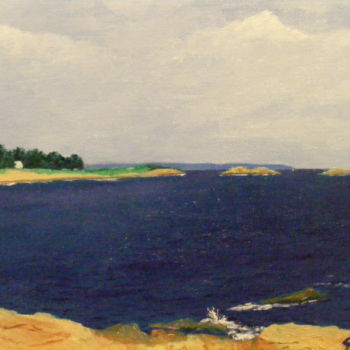Pintura intitulada "waterford-beach-200…" por Tal Rogers Jr, Obras de arte originais, Óleo
