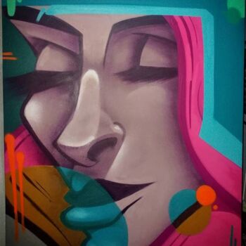 Painting titled "Ela" by Talu, Original Artwork, Spray paint