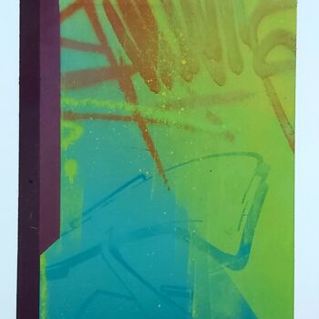 Картина под названием "Abstract graff" - Talu, Подлинное произведение искусства, Рисунок распылителем краски