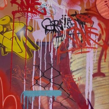 "Abstrato graffiti" başlıklı Tablo Talu tarafından, Orijinal sanat, Sprey boya Ahşap Sedye çerçevesi üzerine monte edilmiş