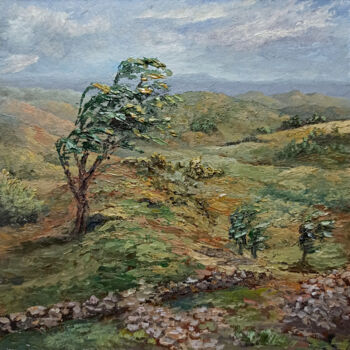 Peinture intitulée "Mountain Ridge" par Tamara Rozinskay, Œuvre d'art originale, Huile